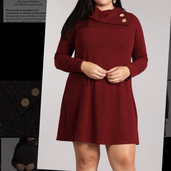 Dresses & Skirts - Button detail sweater tunic